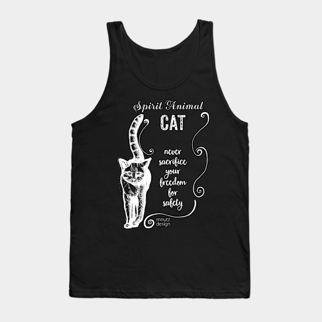 Spirit animal Cat white Tank Top by mnutz